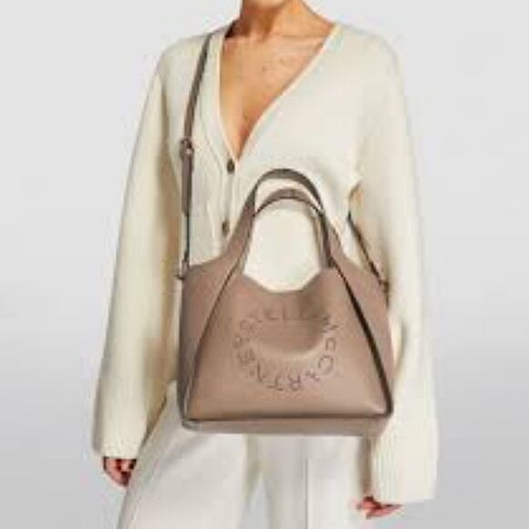 NWT$1,195 Stella McCartney Medium Stella Logo Faux Leather Tote Crossbody Bag - Picture 16 of 16